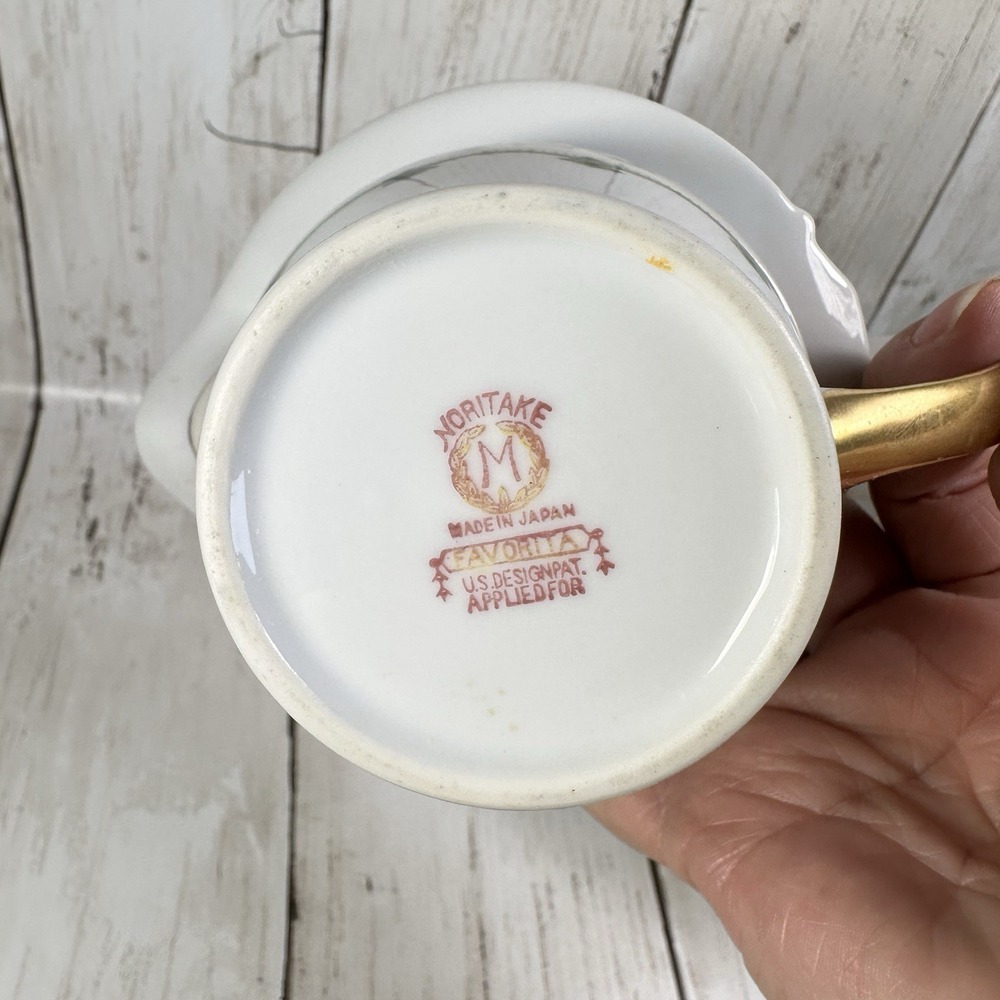 Vintage Noritake Favorita‎ Morimura Gold Trim  Cream and Sugar Bowl - Picture 14 of 16